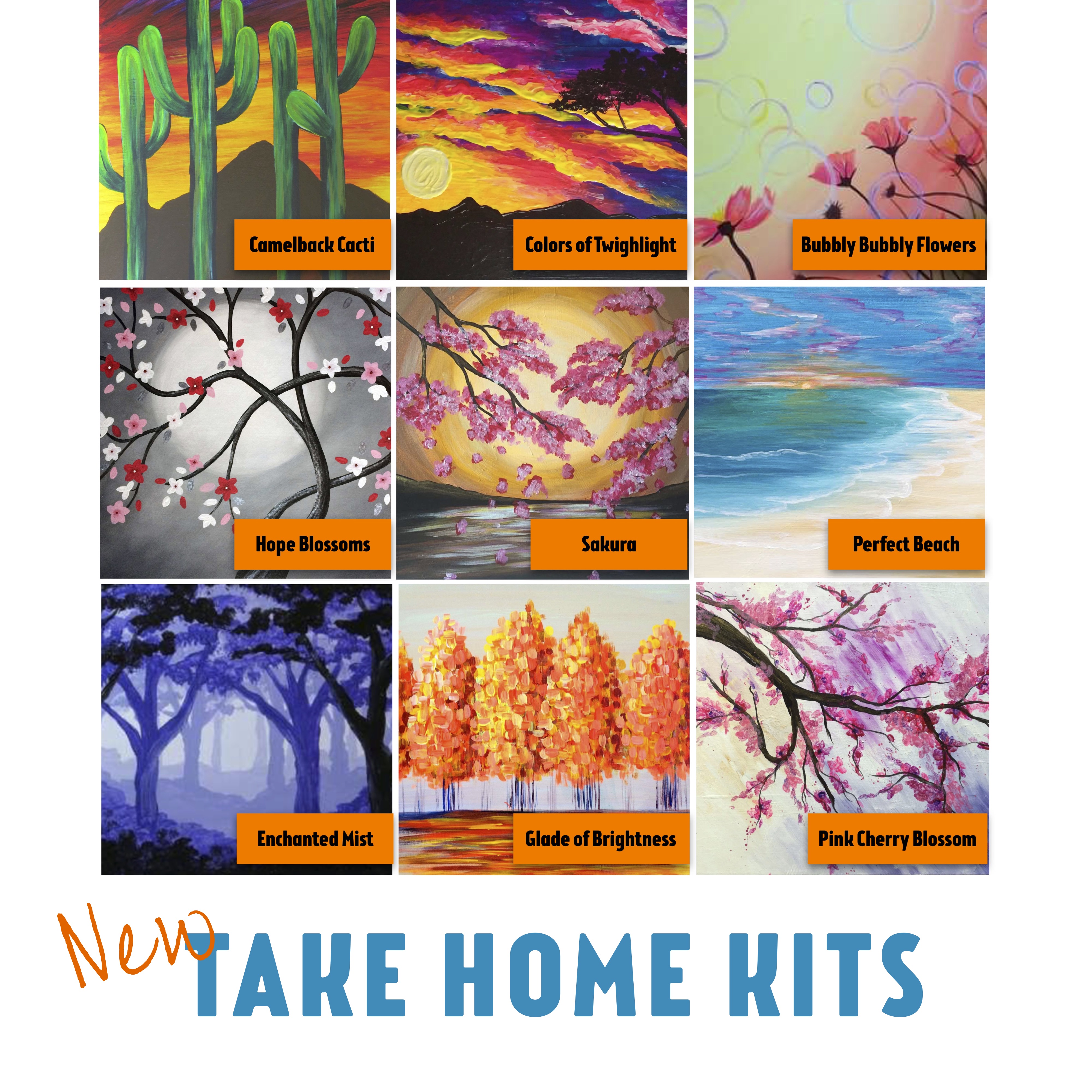 NEW TAKE HOME PAINT KITS: Specify Painting Name